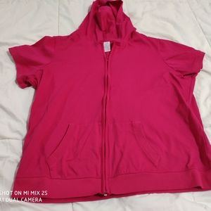 Zip up short sleeve light weight jacket 2x